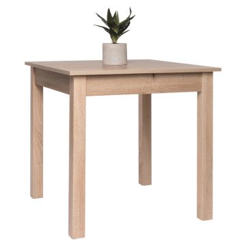 Masă din material pe bază de lemn, 80/80/76,5 cm,