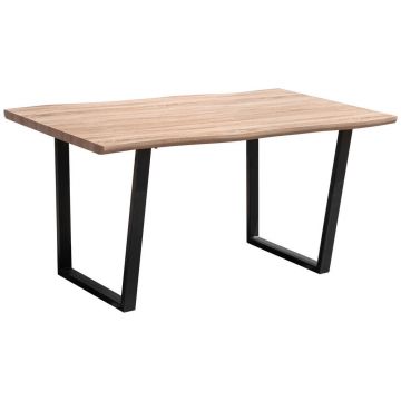 MASĂ din metal, material pe bază de lemn 160/90/76 cm