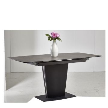 MASĂ din metal, sticlă, ceramică, material pe bază de lemn 120-160/85/76 cm