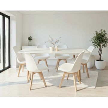 Set masa cu 6 scaune HB01 Mare 160 cm