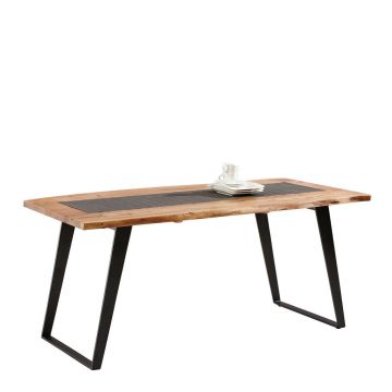 Masă din lemn, metal, 175/90/76 cm,