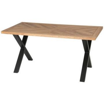 MASĂ din lemn, metal, material pe bază de lemn 160/90/77 cm
