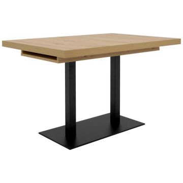 Masă din material pe bază de lemn, 120-200/80/74 cm,