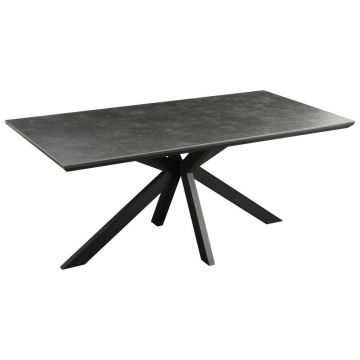 Masă din metal, ceramică, material pe bază de lemn, 180/90/76 cm,