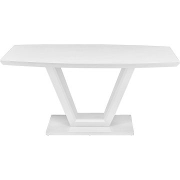 Masă din sticlă, material pe bază de lemn, 160-210/90/76 cm,