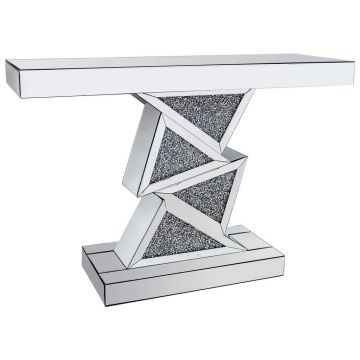 Masă Tip Consolă din sticlă, material pe bază de lemn, 120/35/80 cm