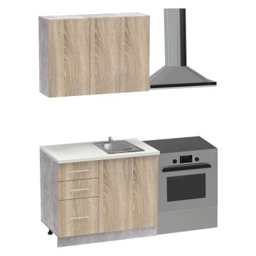 Set mobila bucatarie Festa Pako World Sonoma 100x60x85 cm