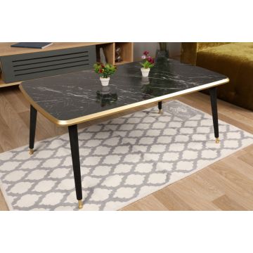 Masuta de Cafea Model Donaldson, 100x60x42 cm, Gri/Negru