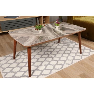 Masuta de Cafea Model Guzman, 100x60x41.5 cm, Marmorat