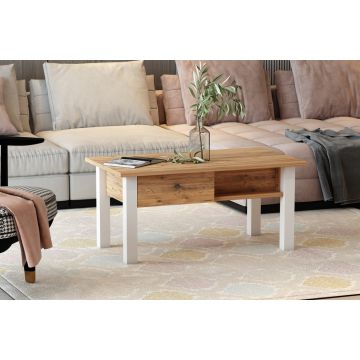Masuta de Cafea Model Wall, 90x50x41.8 cm, Pin/Alb