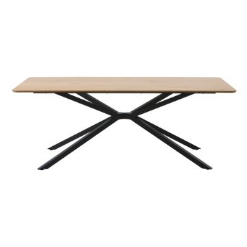 Masă de dining cu blat cu aspect de lemn de stejar 90x160 cm Cesura – Unique Furniture
