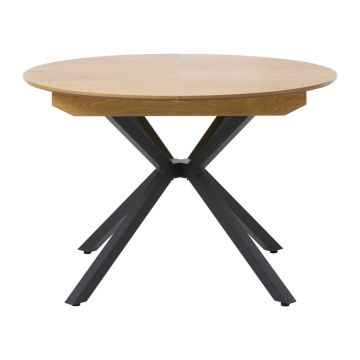Masă de dining rotundă extensibilă cu blat suplimentar ø 120 cm Cesura – Unique Furniture