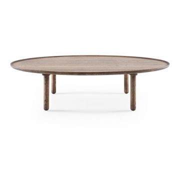 Măsuță de cafea maro din lemn de stejar 65x120 cm Mu – Gazzda