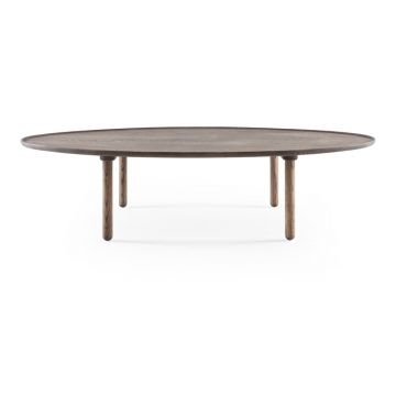 Măsuță de cafea maro din lemn de stejar 80x150 cm Mu – Gazzda