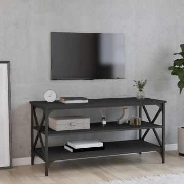 Gossi comoda tv, negru, 100x40x50 cm, lemn prelucrat