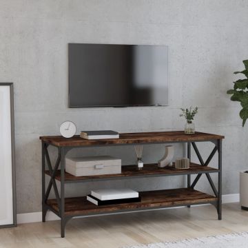 Gossi comoda tv, stejar fumuriu, 100x40x50 cm, lemn prelucrat