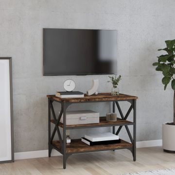 Gossi comoda tv, stejar fumuriu, 60x40x50 cm, lemn prelucrat