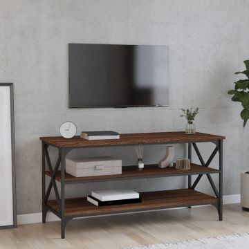 Gossi comoda tv, stejar maro, 100x40x50 cm, lemn prelucrat