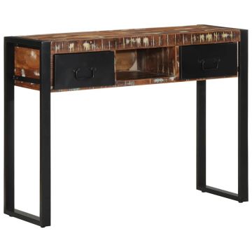 Gossi consola multicolora 100x35x75 cm lemn masiv recuperat