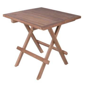 Masă auxiliară de grădină din lemn de tec 50x50 cm Simuk – Garden Pleasure
