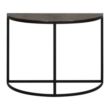 Masă consolă în culoarea bronz din metal 42x100 cm Peto – Light & Living