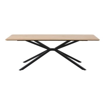 Masă de dining cu blat cu aspect de lemn de stejar 100x200 cm Cesura – Unique Furniture