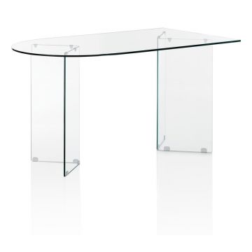 Masă de dining din sticlă 80x130 cm Kaya – Tomasucci
