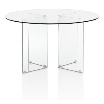 Masă de dining rotundă din sticlă ø 50 cm Kaya – Tomasucci