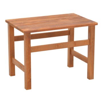 Masa de gradina Summrine de plaja din lemn de fag solid, nuc, 60x40x45 cm