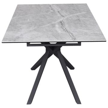 MASĂ din metal, sticlă, ceramică 180-230/90/76 cm