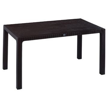 Masa exterior Explore cu protectie UV plastic culoare maro 150x90x73.5cm Masa exterior Explore cu protectie UV plastic culoare maro 150x90x73.5cm