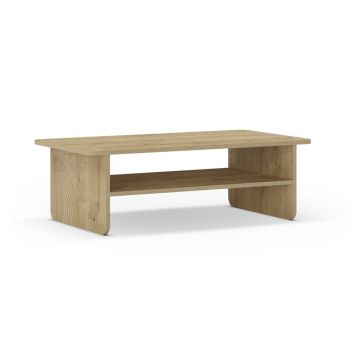 Măsuță de cafea în culoare naturală cu blat cu aspect de lemn de stejar 60x110 cm Daira – Marckeric