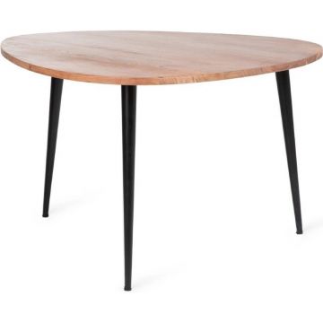 Masuta de cafea Wida, Homla,  75x75x47 cm, MDF/metal, maro/negru