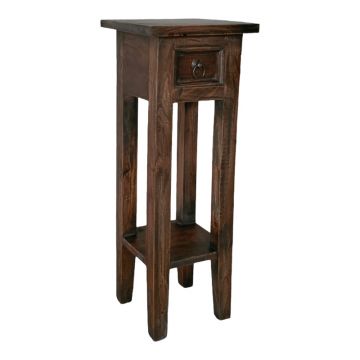 Masuta laterala Orkney pakoworld lemn de mahon culoare nuc 25x25x67cm