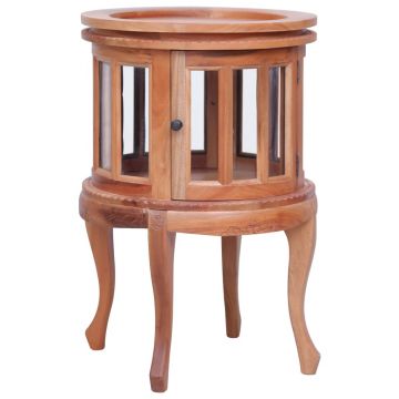 Gossi dulap cu vitrina, natural, 50x50x76 cm, lemn masiv de mahon