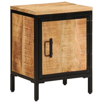 Gossi dulap de pat, 40x30x52,5 cm, lemn masiv de mango brut