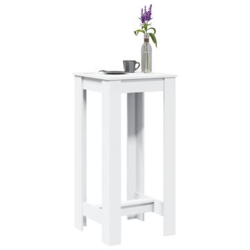 Gossi masa bar, alb, 51x50x103,5 cm, lemn prelucrat