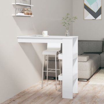 Gossi masa bar de perete, alb, 102x45x103,5 cm, lemn compozit