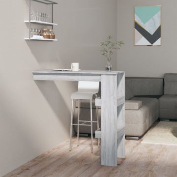 Gossi masa bar de perete gri sonoma 102x45x103,5 cm lemn compozit