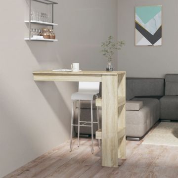Gossi masa bar de perete stejar sonoma 102x45x103,5 cm lemn compozit
