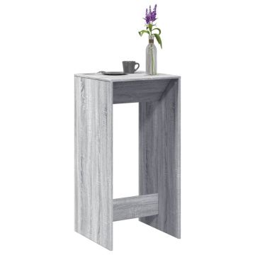 Gossi masa bar, gri sonoma, 51x50x103,5 cm, lemn prelucrat