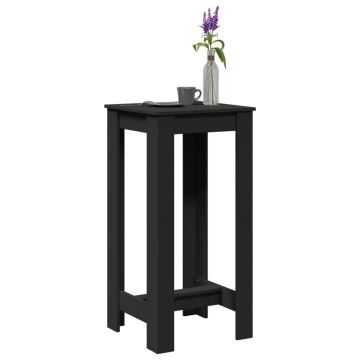 Gossi masa bar, negru, 51x50x103,5 cm, lemn prelucrat