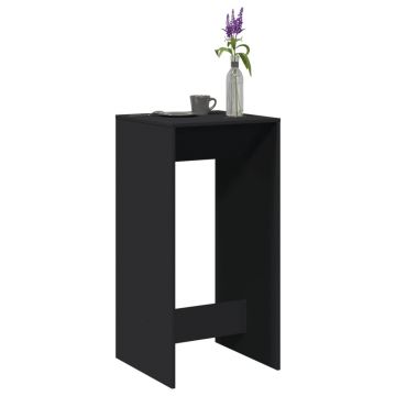 Gossi masa bar, negru, 51x50x103,5 cm, lemn prelucrat