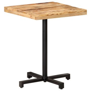 Gossi masa bistro patrata, 60 x 60 x 75 cm, lemn de mango nefinisat