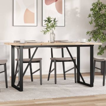 Gossi masa bucatarie, cadru o, 140x80x75,5 cm lemn masiv pin si fonta
