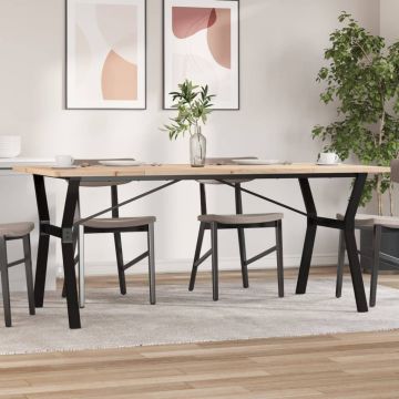 Gossi masa bucatarie, cadru y, 180x90x75,5 cm lemn masiv pin si fonta