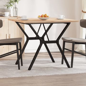 Gossi masa bucatarie, cadru y, 90x90x75,5 cm lemn masiv pin si fonta