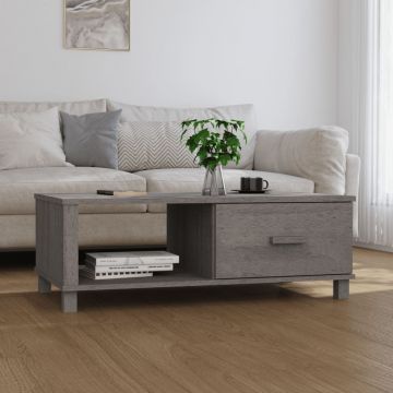 Gossi masa cafea „hamar”, gri deschis, 100x55x35 cm, lemn masiv pin