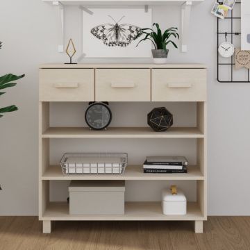 Gossi masa cafea „hamar”, maro miere, 90x35x90 cm, lemn masiv de pin