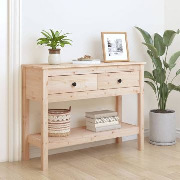 Gossi masa consola, 100x35x75 cm, lemn masiv de pin